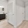 a room with white doors