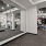 wall mirrors in a spacious fitness center