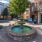 a fountain in a courtyard
