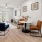a living room with a wood floor
